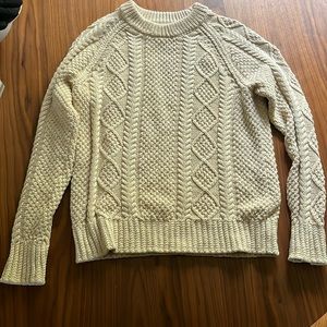 LL Bean Signature Cotton Cableknit Sweater
